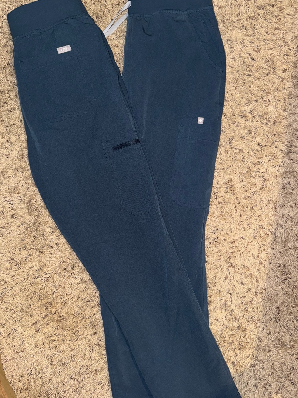 2 FIGS Dark Harbor Women’s Medium Straight Leg Scrub Pants